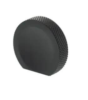 MHCK1338MB - Millhouse Brass Eiffel Knurled Finger Pull Cabinet Knob Handle - Matt Black