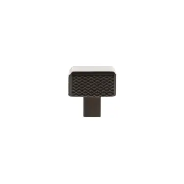 Click Here To Enlarge This Photo Of MHCK1230UDB - Millhouse Brass Eiffel Knurled Square Cabinet Knob Handle - Urban Dark Bronze