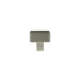 MHCK1230SN - Millhouse Brass Eiffel Knurled Square Cabinet Knob Handle - Satin Nickel