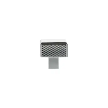 Click Here To Enlarge This Photo Of MHCK1230PC - Millhouse Brass Eiffel Knurled Square Cabinet Knob Handle - Polished Chrome