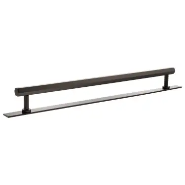 Click Here To Enlarge This Photo Of MHCHB17320UDB - Millhouse Brass Pennington Hexagonal T-Bar Cabinet Pull Handle on Backplate 320mm - Urban Dark Bronze