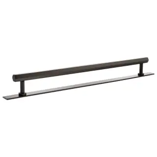 MHCHB17320UDB - Millhouse Brass Pennington Hexagonal T-Bar Cabinet Pull Handle on Backplate 320mm - Urban Dark Bronze