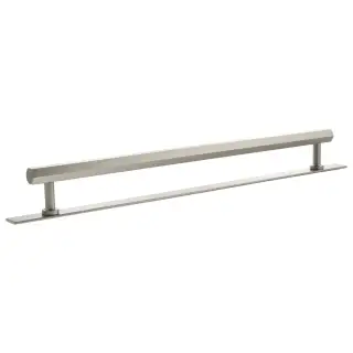 MHCHB17320SN - Millhouse Brass Pennington Hexagonal T-Bar Cabinet Pull Handle on Backplate 320mm - Satin Nickel