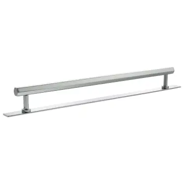 Click Here To Enlarge This Photo Of MHCHB17320PC - Millhouse Brass Pennington Hexagonal T-Bar Cabinet Pull Handle on Backplate 320mm - Polished Chrome