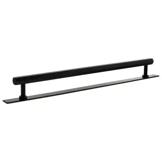 MHCHB17320MB - Millhouse Brass Pennington Hexagonal T-Bar Cabinet Pull Handle on Backplate 320mm - Matt Black