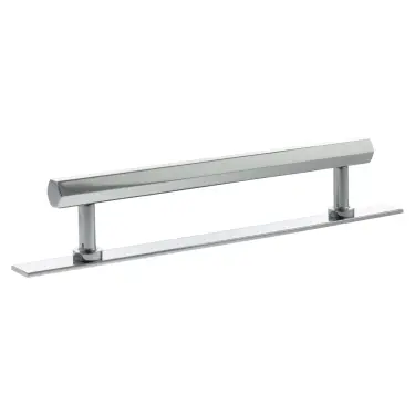 Click Here To Enlarge This Photo Of MHCHB17160PC - Millhouse Brass Pennington Hexagonal T-Bar Cabinet Pull Handle on Backplate 160mm - Polished Chrome