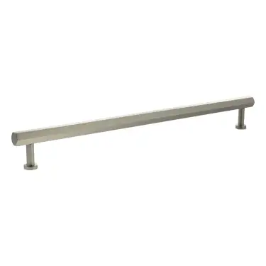 Click Here To Enlarge This Photo Of MHCH17320SN - Millhouse Brass Pennington Hexagonal T-Bar Cabinet Pull Handle 320mm - Satin Nickel
