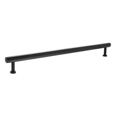 Click Here To Enlarge This Photo Of MHCH17320MB - Millhouse Brass Pennington Hexagonal T-Bar Cabinet Pull Handle 320mm - Matt Black