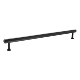 MHCH17320MB - Millhouse Brass Pennington Hexagonal T-Bar Cabinet Pull Handle 320mm - Matt Black