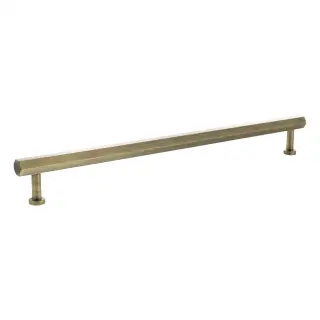 MHCH17320AB - Millhouse Brass Pennington Hexagonal T-Bar Cabinet Pull Handle 320mm - Antique Brass