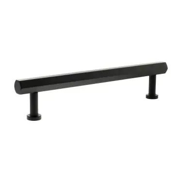 Click Here To Enlarge This Photo Of MHCH17160MB - Millhouse Brass Pennington Hexagonal T-Bar Cabinet Pull Handle 160mm - Matt Black