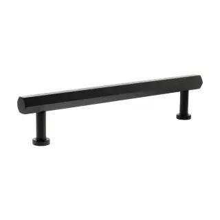 MHCH17160MB - Millhouse Brass Pennington Hexagonal T-Bar Cabinet Pull Handle 160mm - Matt Black