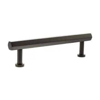 MHCH17128UDB - Millhouse Brass Pennington Hexagonal T-Bar Cabinet Pull Handle 128mm - Urban Dark Bronze