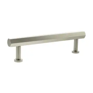 MHCH17128SN - Millhouse Brass Pennington Hexagonal T-Bar Cabinet Pull Handle 128mm - Satin Nickel