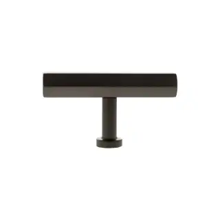MHCH1675UDB - Millhouse Brass Pennington Hexagonal T-Bar Cabinet Knob Handle - Urban Dark Bronze