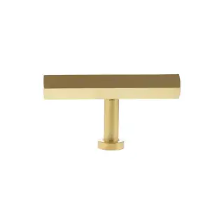 MHCH1675SB - Millhouse Brass Pennington Hexagonal T-Bar Cabinet Knob Handle - Satin Brass