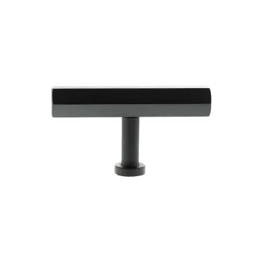 Click Here To Enlarge This Photo Of MHCH1675MB - Millhouse Brass Pennington Hexagonal T-Bar Cabinet Knob Handle - Matt Black