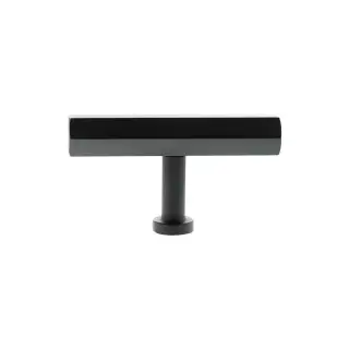 MHCH1675MB - Millhouse Brass Pennington Hexagonal T-Bar Cabinet Knob Handle - Matt Black