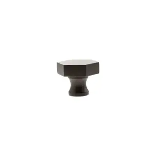 MHCH1532UDB - Millhouse Brass Pennington Hexagonal Cabinet Knob Handle - Urban Dark Bronze