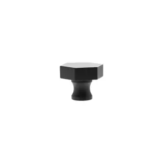 MHCH1532MB - Millhouse Brass Pennington Hexagonal Cabinet Knob Handle - Matt Black