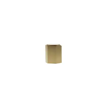 Click Here To Enlarge This Photo Of MHCH1420SB - Millhouse Brass Pennington Hexagonal Cylinder Cabinet Knob Handle - Satin Brass