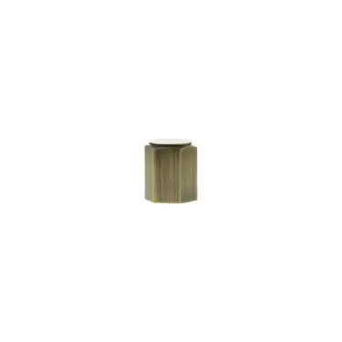 Click Here To Enlarge This Photo Of MHCH1420AB - Millhouse Brass Pennington Hexagonal Cylinder Cabinet Knob Handle - Antique Brass