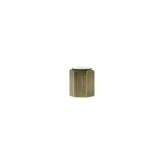MHCH1420AB - Millhouse Brass Pennington Hexagonal Cylinder Cabinet Knob Handle - Antique Brass