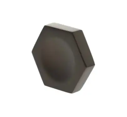 Click Here To Enlarge This Photo Of MHCH1338UDB - Millhouse Brass Pennington Hexagonal Finger Pull Cabinet Knob Handle - Urban Dark Bronze