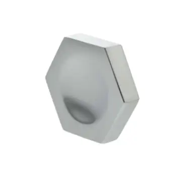 Click Here To Enlarge This Photo Of MHCH1338PC - Millhouse Brass Pennington Hexagonal Finger Pull Cabinet Knob Handle - Polished Chrome