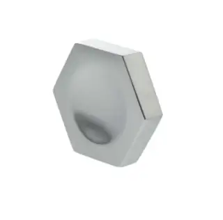 MHCH1338PC - Millhouse Brass Pennington Hexagonal Finger Pull Cabinet Knob Handle - Polished Chrome