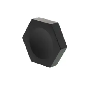 MHCH1338MB - Millhouse Brass Pennington Hexagonal Finger Pull Cabinet Knob Handle - Matt Black