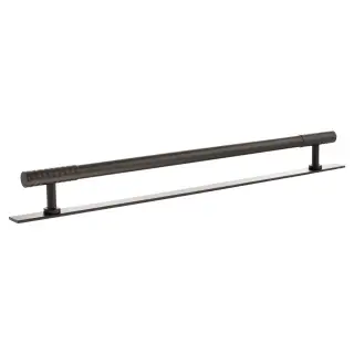 MHCDB17320UDB - Millhouse Brass Chrysler Diamond T-Bar Cabinet Pull Handle on Backplate 320mm - Urban Dark Bronze