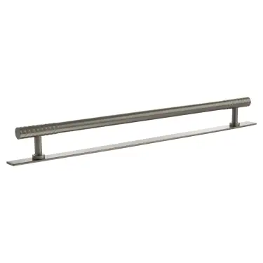 Click Here To Enlarge This Photo Of MHCDB17320SN - Millhouse Brass Chrysler Diamond T-Bar Cabinet Pull Handle on Backplate 320mm - Satin Nickel