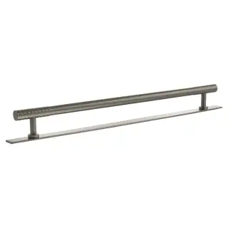 MHCDB17320SN - Millhouse Brass Chrysler Diamond T-Bar Cabinet Pull Handle on Backplate 320mm - Satin Nickel