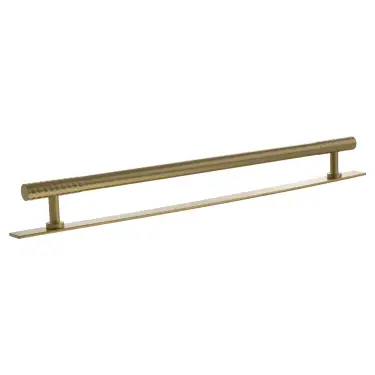 Click Here To Enlarge This Photo Of MHCDB17320SB - Millhouse Brass Chrysler Diamond T-Bar Cabinet Pull Handle on Backplate 320mm - Satin Brass