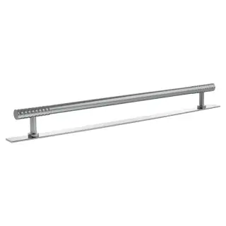 MHCDB17320PC - Millhouse Brass Chrysler Diamond T-Bar Cabinet Pull Handle on Backplate 320mm - Polished Chrome