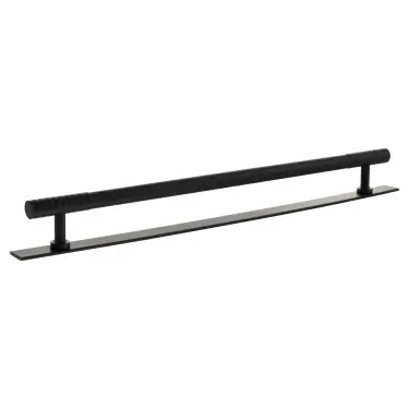 Click Here To Enlarge This Photo Of MHCDB17320MB - Millhouse Brass Chrysler Diamond T-Bar Cabinet Pull Handle on Backplate 320mm - Matt Black