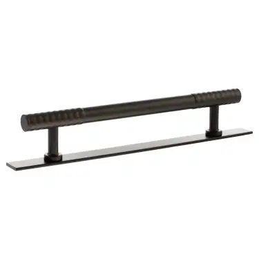 Click Here To Enlarge This Photo Of MHCDB17160UDB - Millhouse Brass Chrysler Diamond T-Bar Cabinet Pull Handle on Backplate 160mm - Urban Dark Bronze