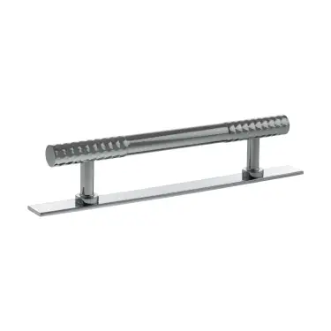 Click Here To Enlarge This Photo Of MHCDB17128PC - Millhouse Brass Chrysler Diamond T-Bar Cabinet Pull Handle on Backplate 128mm - Polished Chrome
