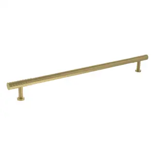 MHCD17320SB - Millhouse Brass Chrysler Diamond T-Bar Cabinet Pull Handle 320mm - Satin Brass