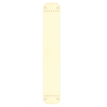 Click Here To Enlarge This Photo Of FB115 - Zoo Hardware Fulton & Bray Finger Plate for FB114L and FB114R - 370 x 64mm Polished Brass
