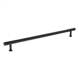 MHCD17320MB - Millhouse Brass Chrysler Diamond T-Bar Cabinet Pull Handle 320mm - Matt Black