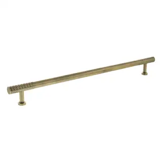 MHCD17320AB - Millhouse Brass Chrysler Diamond T-Bar Cabinet Pull Handle 320mm - Antique Brass