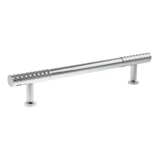 MHCD17160PC - Millhouse Brass Chrysler Diamond T-Bar Cabinet Pull Handle 160mm - Polished Chrome