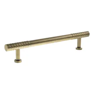 MHCD17160AB - Millhouse Brass Chrysler Diamond T-Bar Cabinet Pull Handle 160mm - Antique Brass