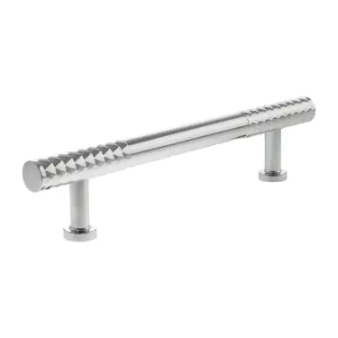 Click Here To Enlarge This Photo Of MHCD17128PC - Millhouse Brass Chrysler Diamond T-Bar Cabinet Pull Handle 128mm - Polished Chrome