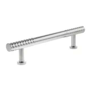 MHCD17128PC - Millhouse Brass Chrysler Diamond T-Bar Cabinet Pull Handle 128mm - Polished Chrome