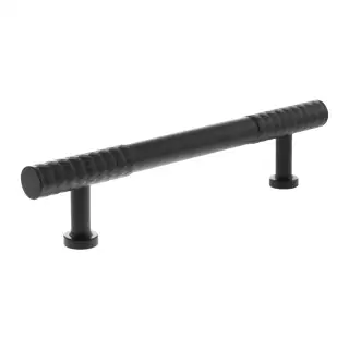 MHCD17128MB - Millhouse Brass Chrysler Diamond T-Bar Cabinet Pull Handle 128mm - Matt Black