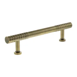 MHCD17128AB - Millhouse Brass Chrysler Diamond T-Bar Cabinet Pull Handle 128mm - Antique Brass