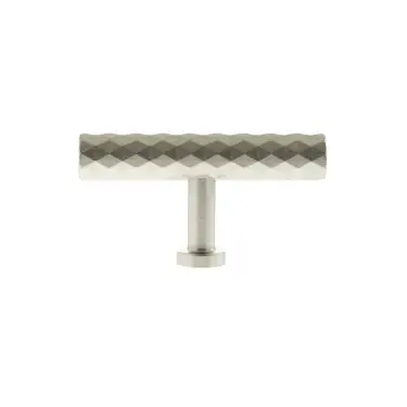 Click Here To Enlarge This Photo Of MHCD1675SN - Millhouse Brass Chrysler Diamond T-Bar Cabinet Knob Handle - Satin Nickel